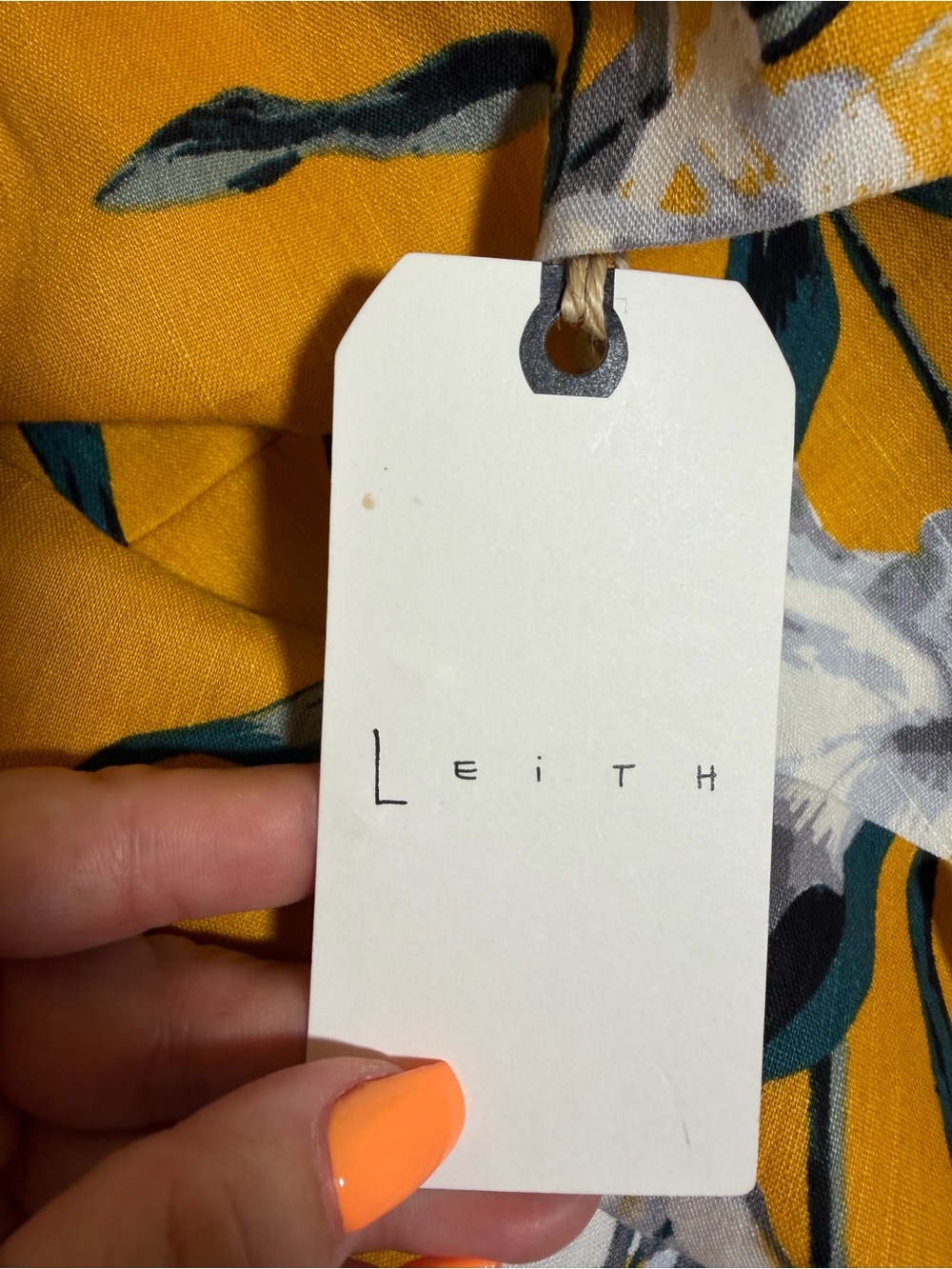 Leith Floral Tie Front Crop Top Women’s XXL Golden Yellow NWT - Picture 7 of 9